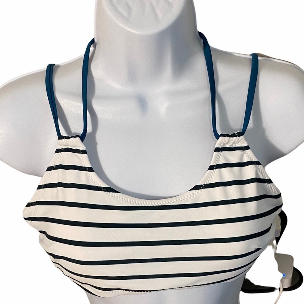 Striped Bikini Top Sz Medium